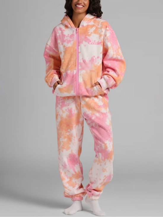 Comfrt Other - Comfrt Minimalist Zip Hoodie Sweatpants Set in Sunset Large